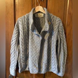 Aran Sweater Market 100% Merino Wool Women’s Cardigan Sweater